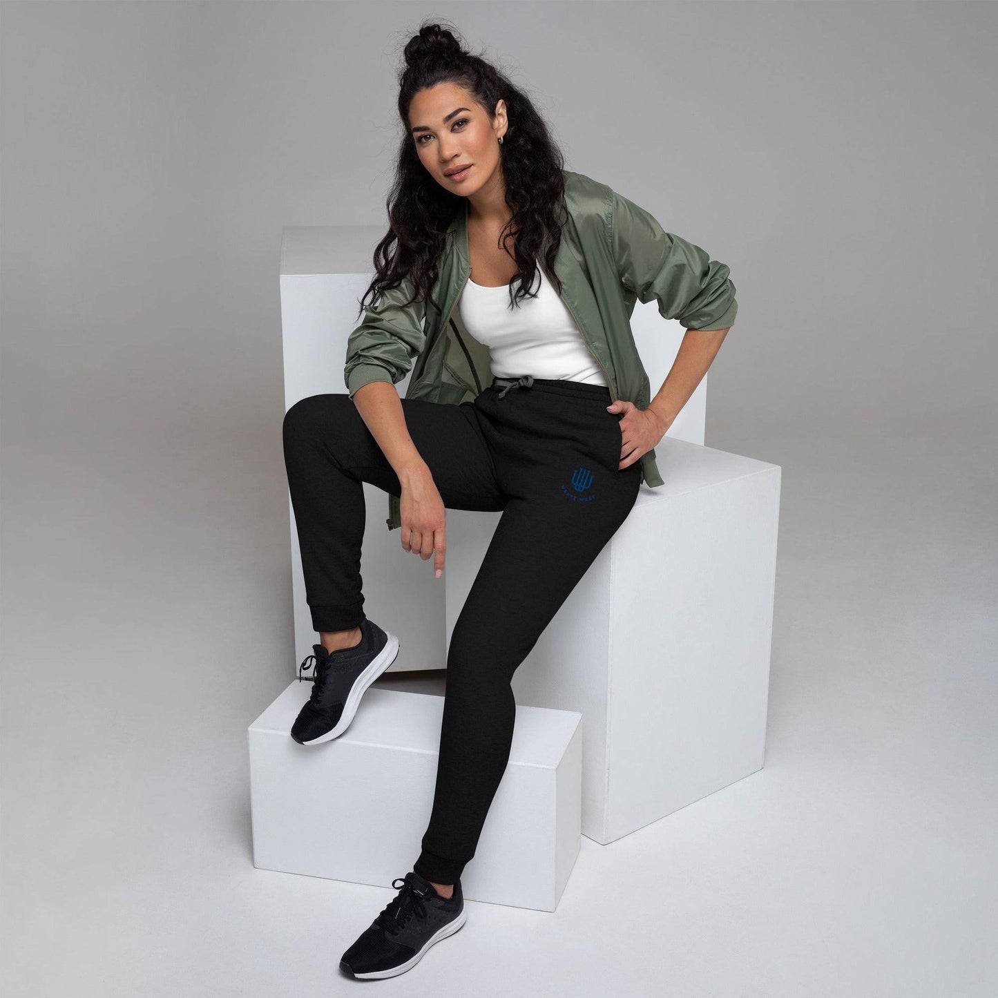 Soft Loose Fit Fleece Joggers Signature 1 | Women's Exercise Joggers - Weave West