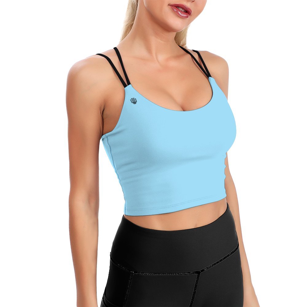 Zen Noir Thin Strap Tank Baby Blue - Weave West
