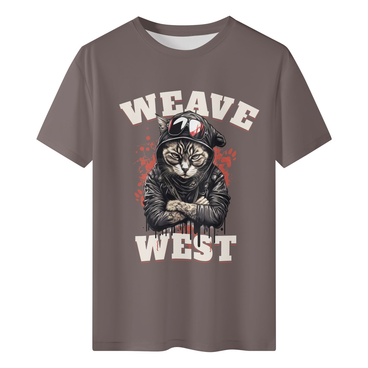 Wrinkle Free Polyester Slim Fit Tee (Cool Cat) - Weave West
