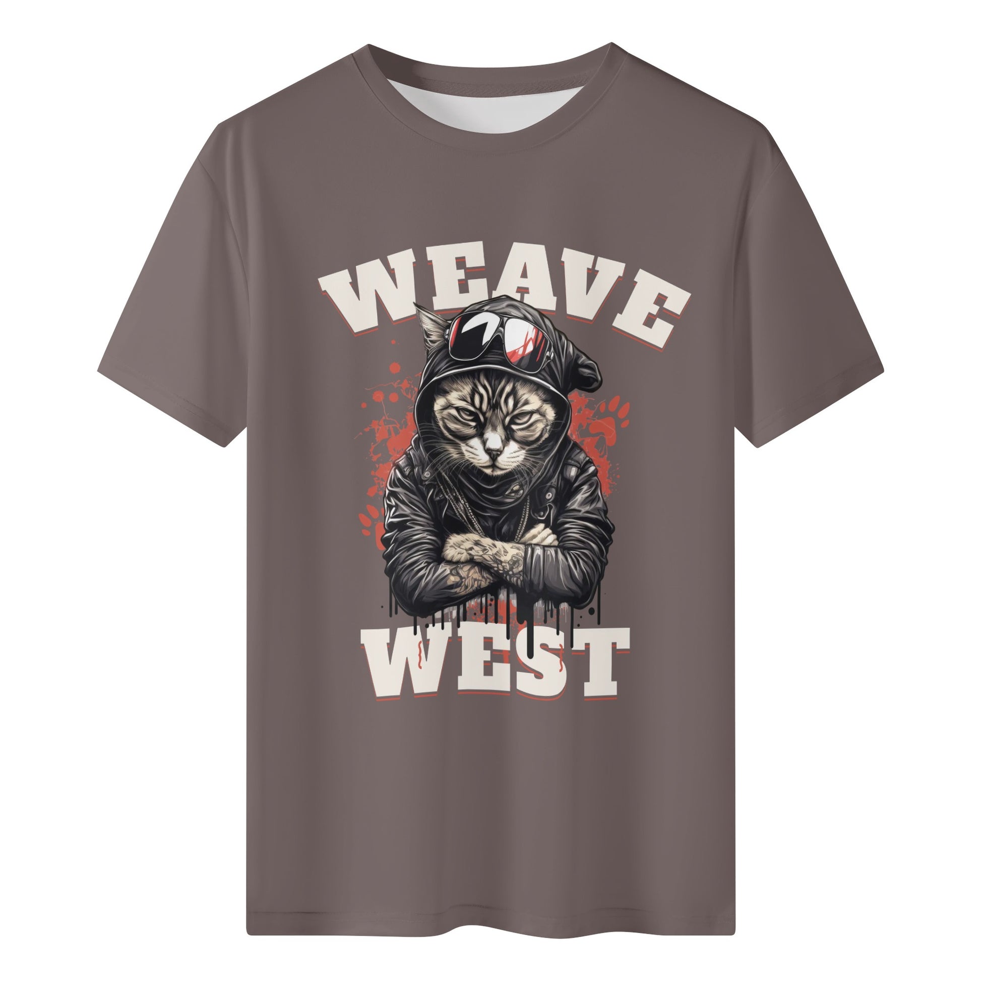Wrinkle Free Polyester Slim Fit Tee (Cool Cat) - Weave West