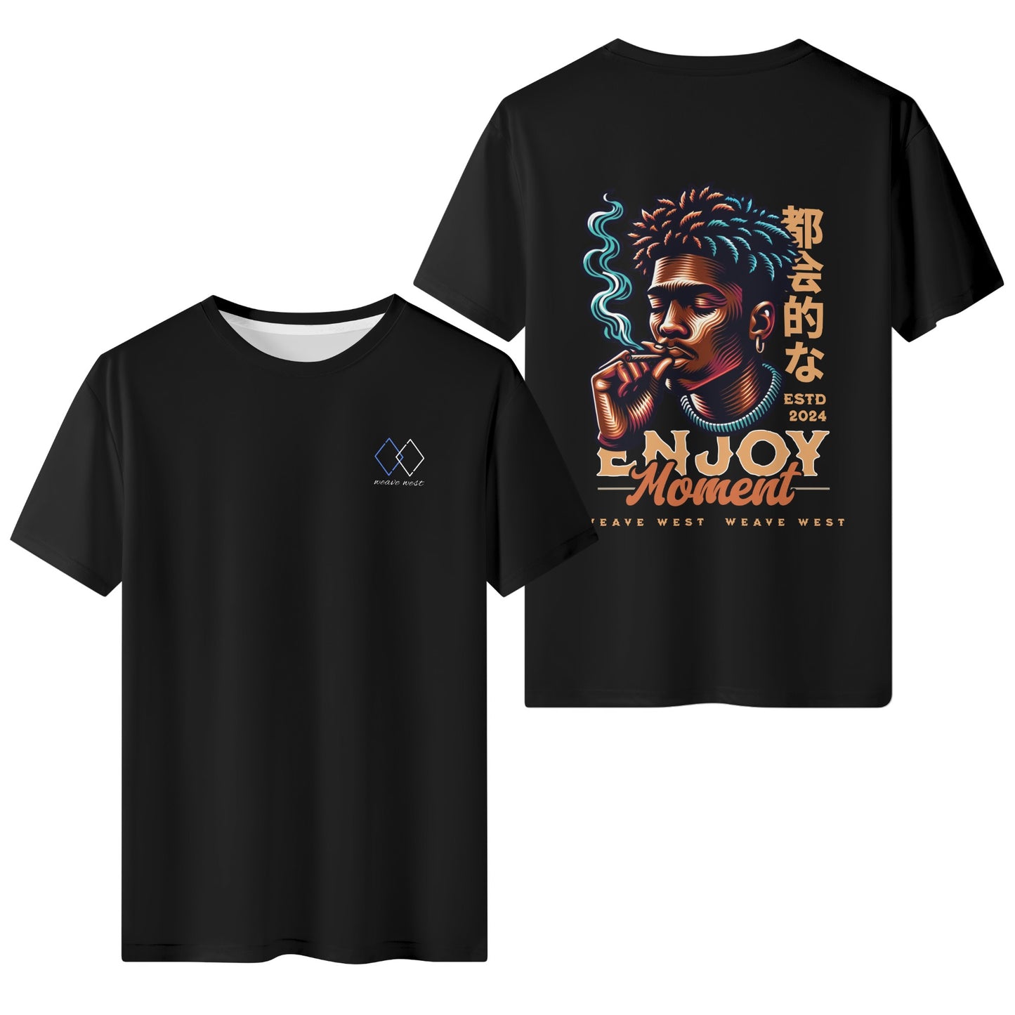 Wrinkle Free Polyester Slim Fit Tee (Enjoy Moment) - Weave West