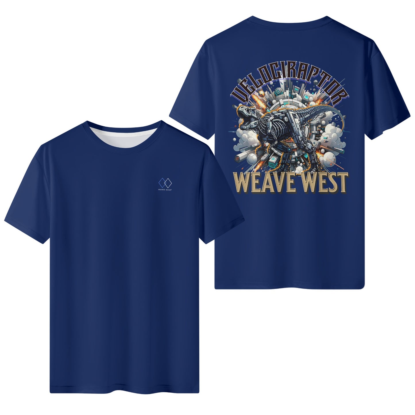 Wrinkle Free Polyester Slim Fit Tee (Velociraptor) - Weave West