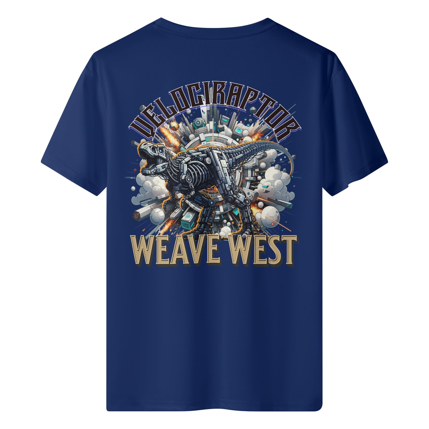 Wrinkle Free Polyester Slim Fit Tee (Velociraptor) - Weave West