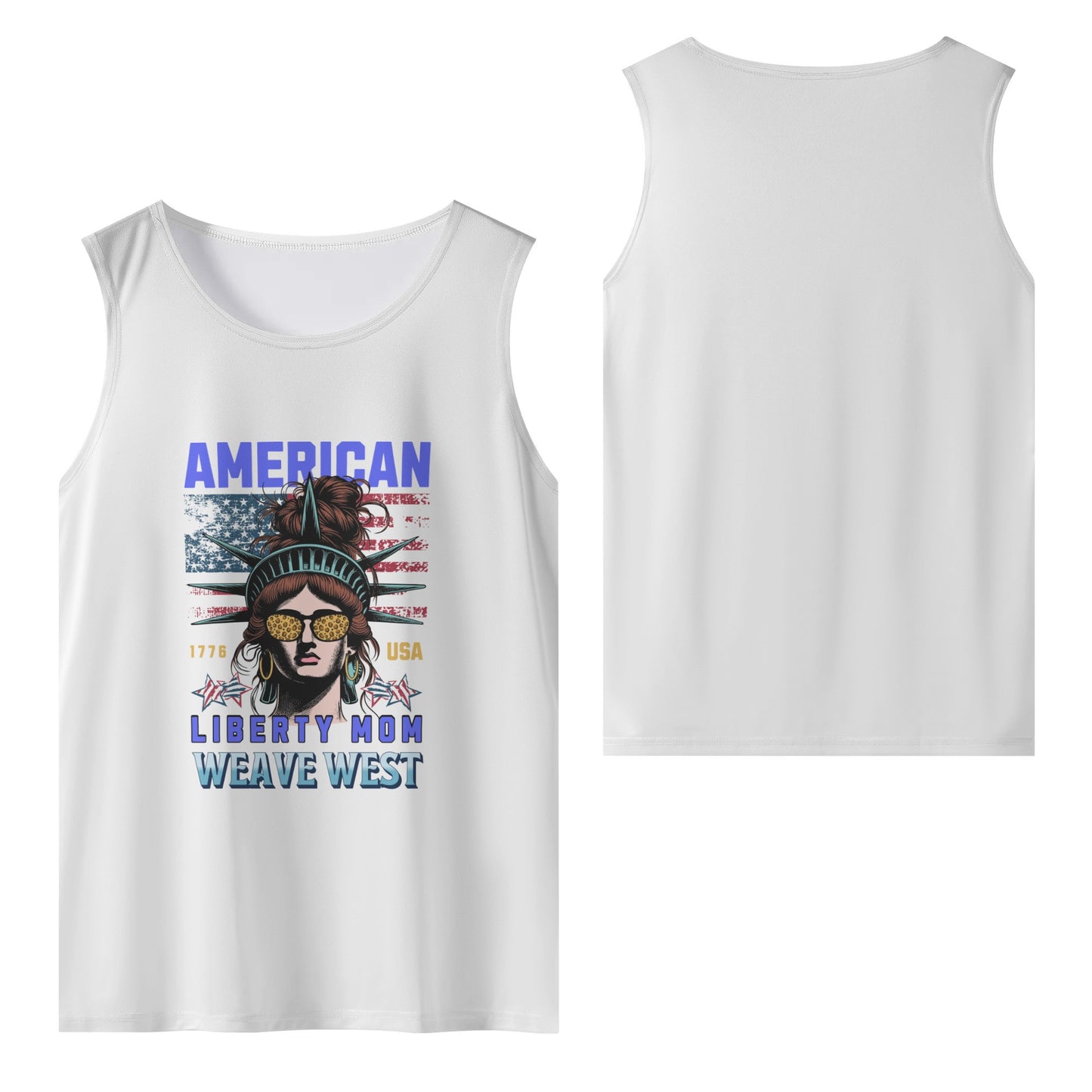 Polyester Wrinkle Free Sleeveless Tank (American Liberty Mom) - Weave West