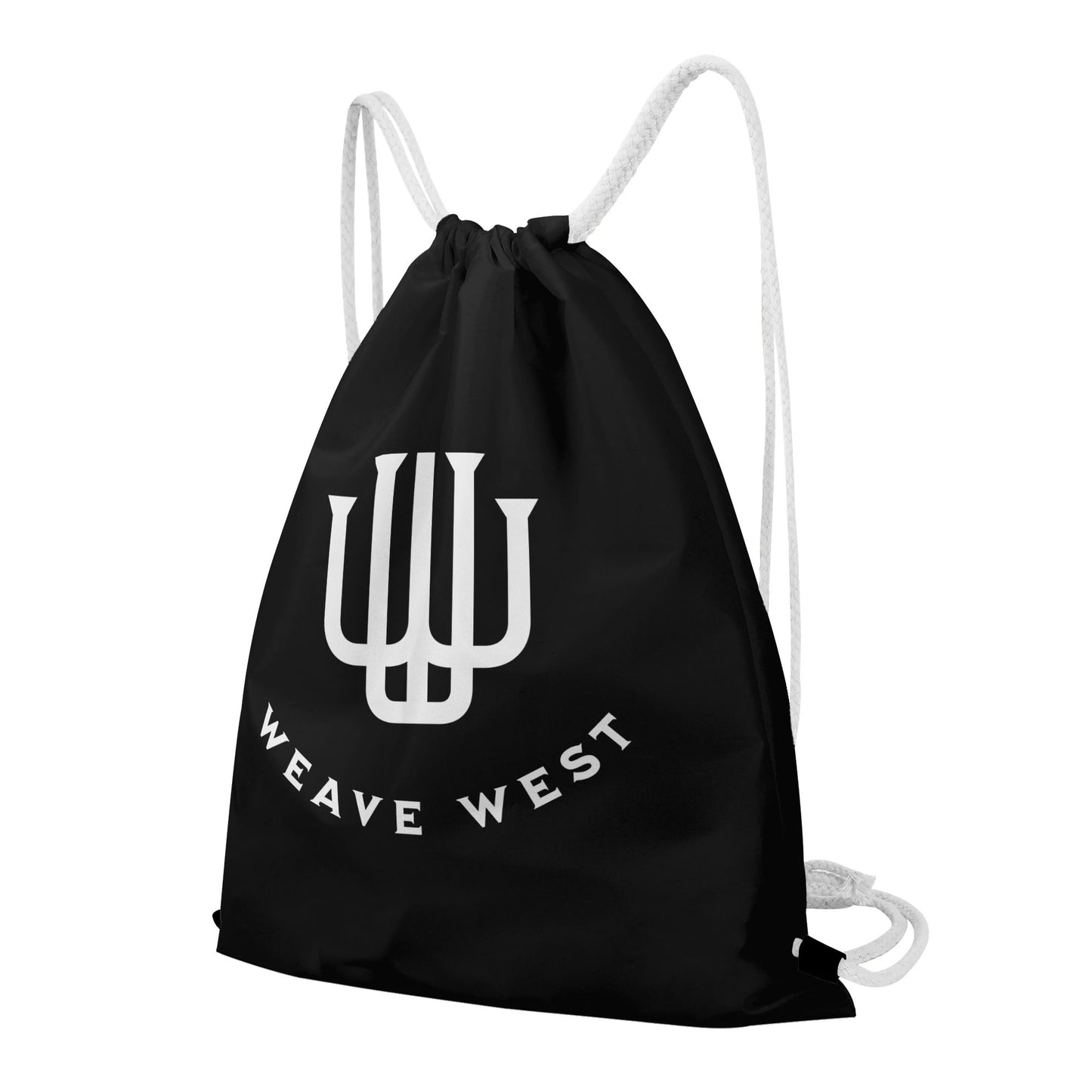 Gym White Drawstring Bag 1 - Weave West