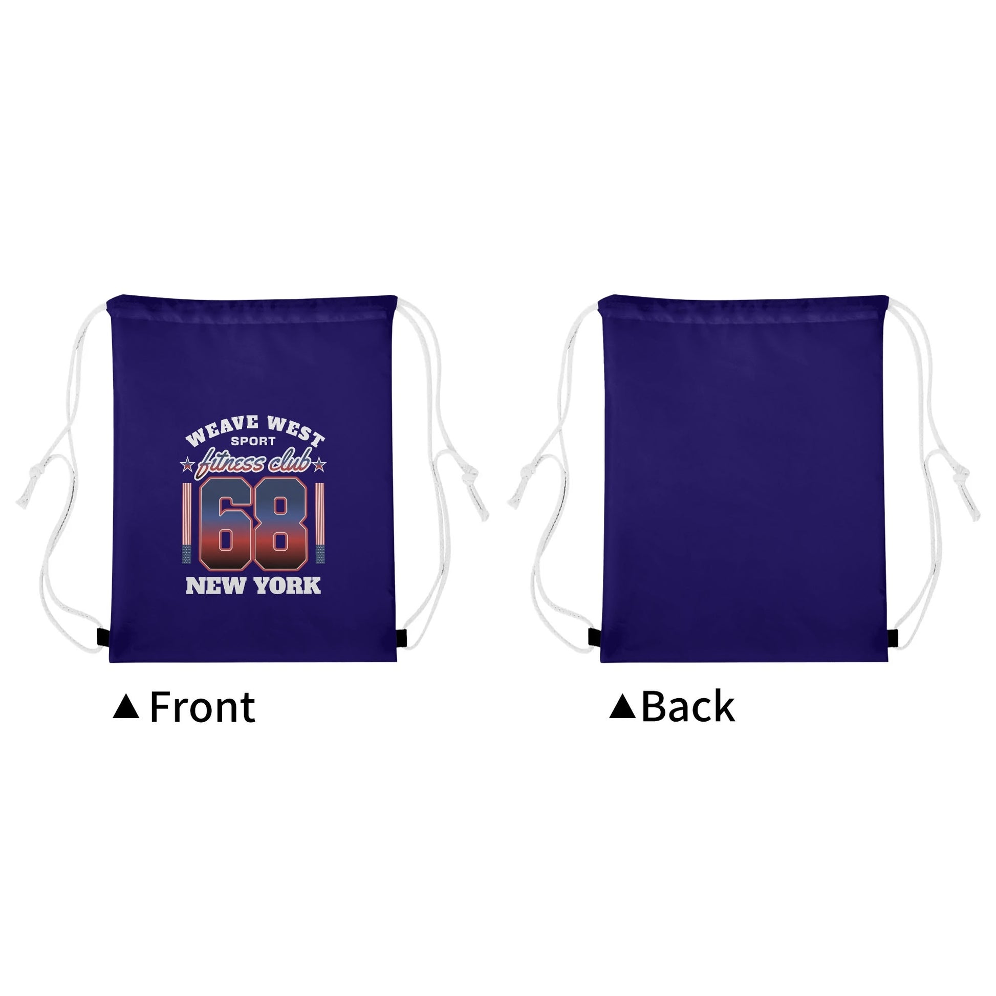 Gym White Drawstring Bag 2 - Weave West