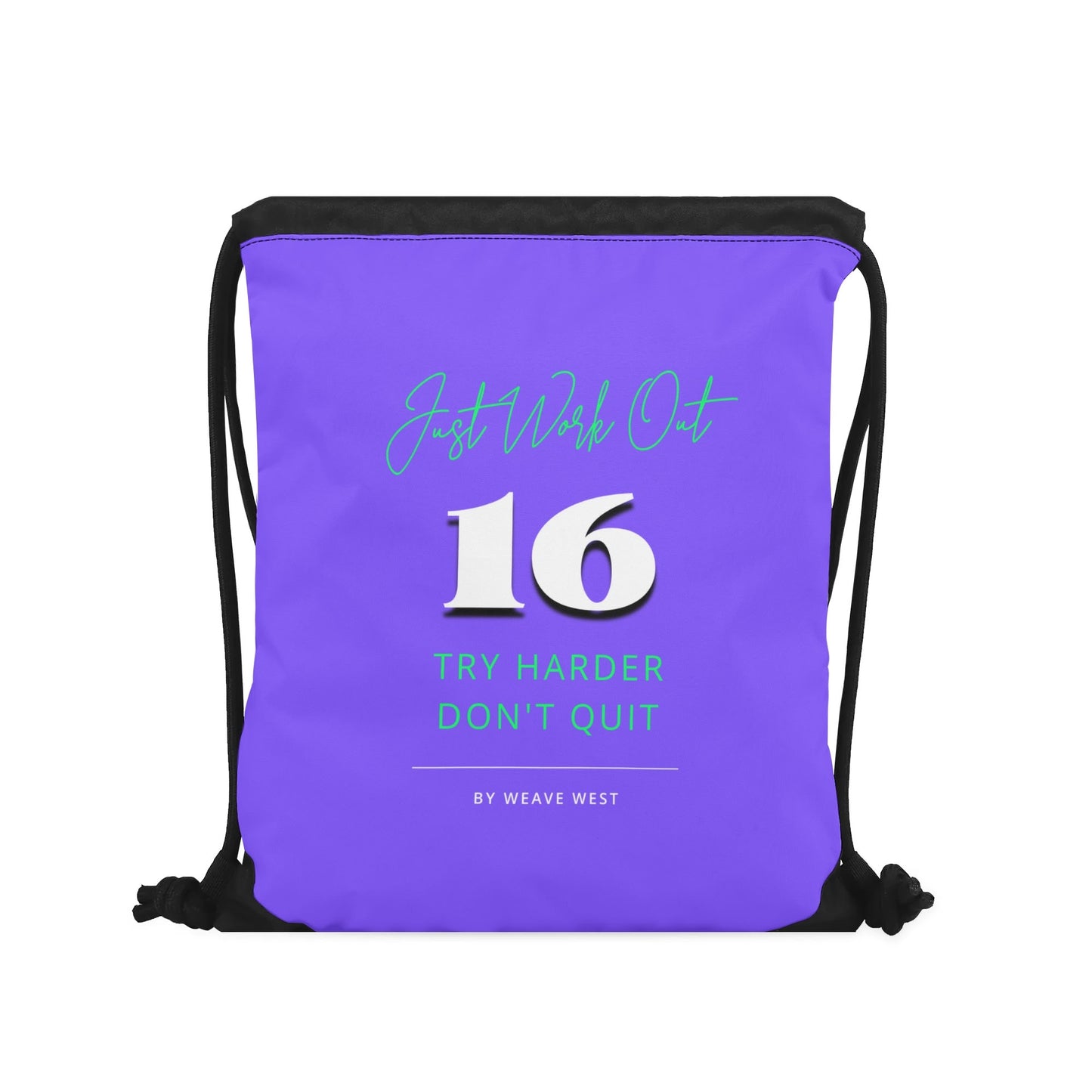 Gym Black Drawstring Bag 2 - Weave West