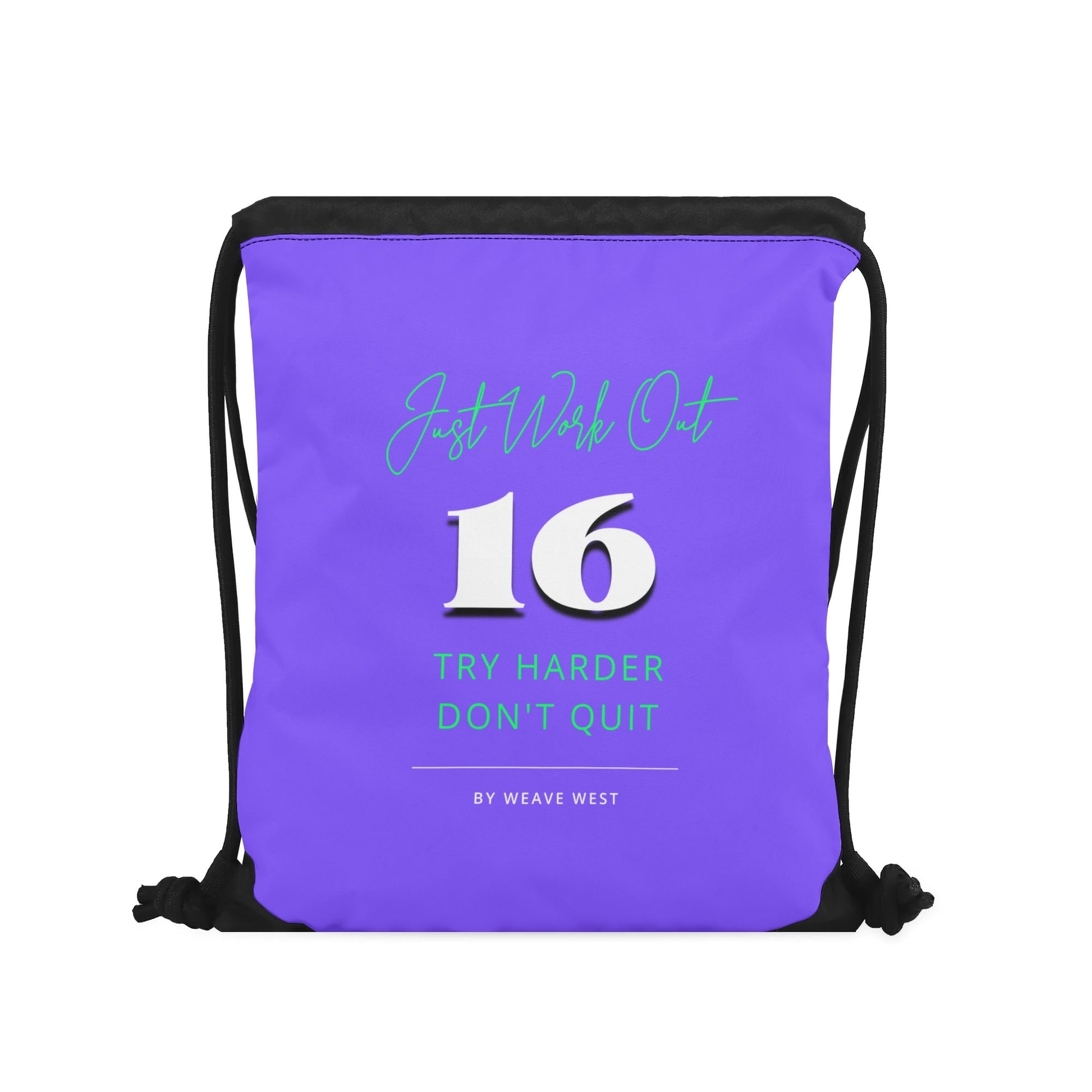 Gym Black Drawstring Bag 2 - Weave West