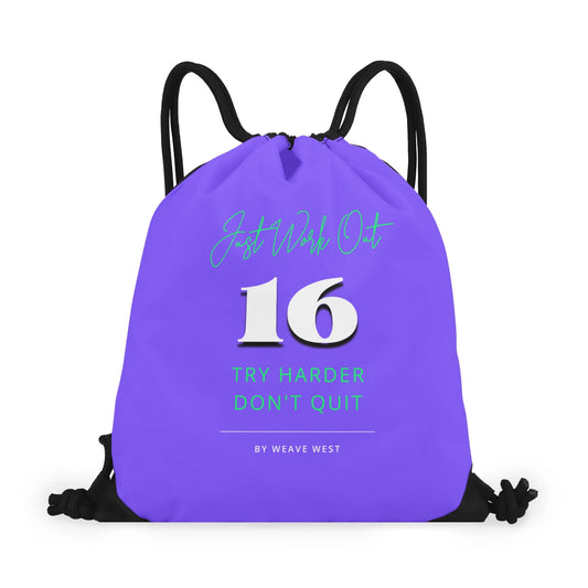 Gym Black Drawstring Bag 2 - Weave West