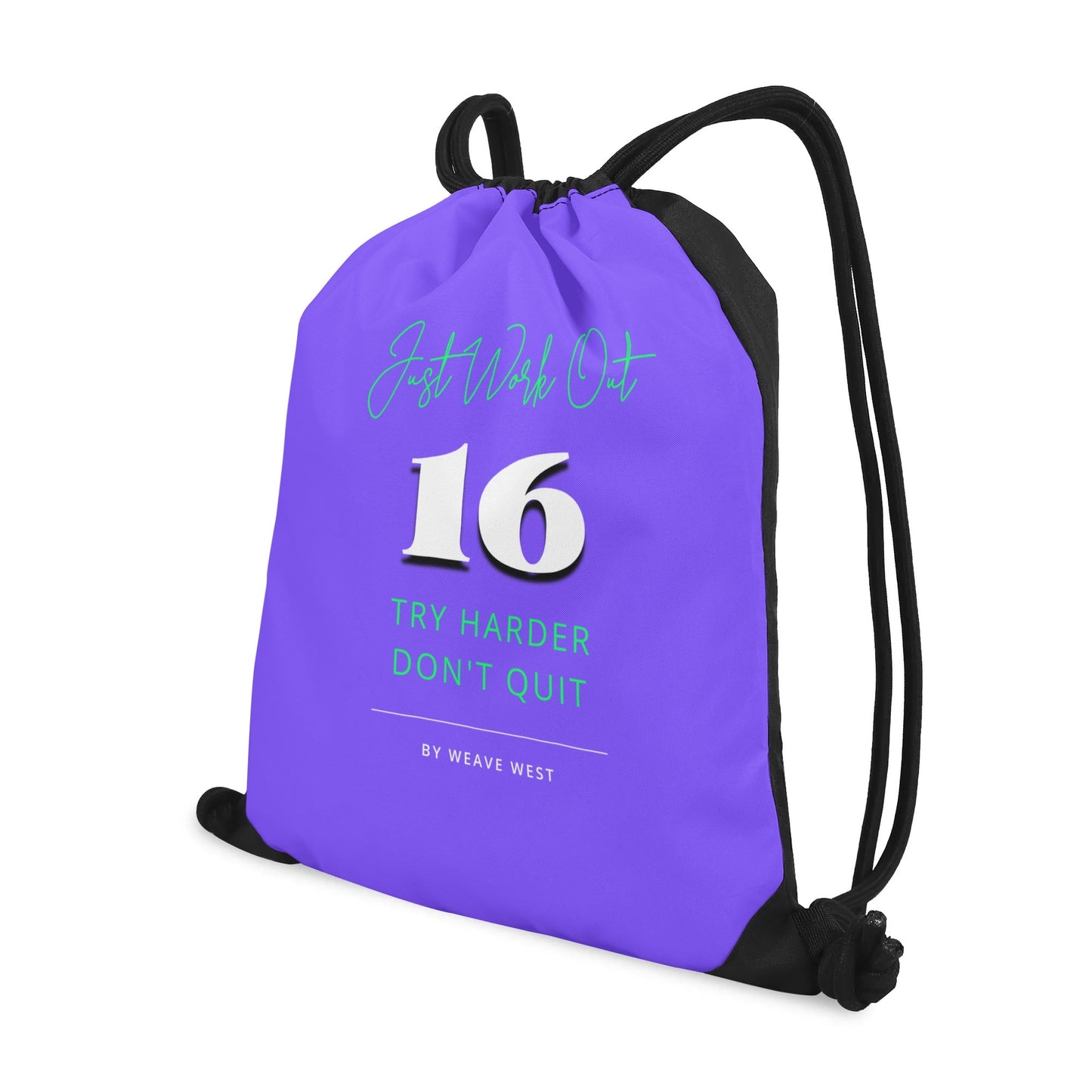 Gym Black Drawstring Bag 2 - Weave West