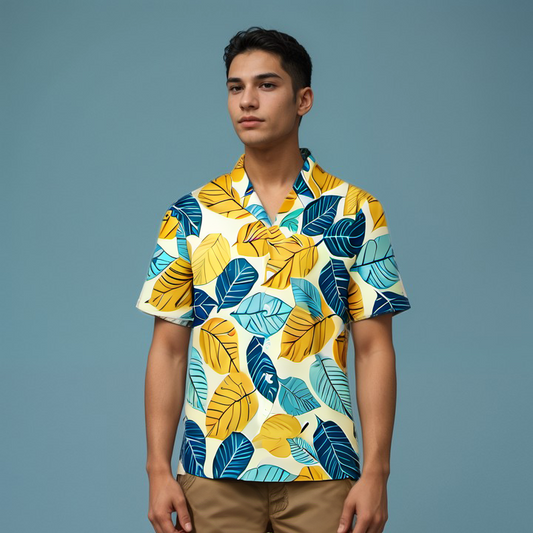 Hawaiian Shirt Elm Leaf - Weave West