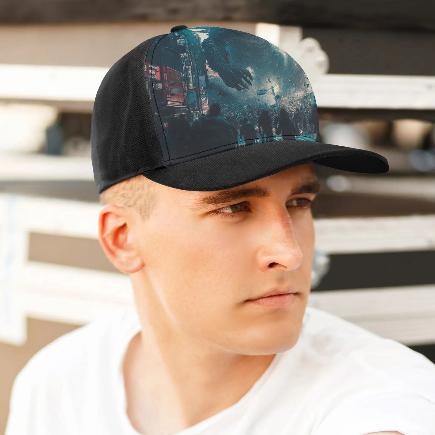 Halloween Customized Baseball Cap Godzilla Attacking - Weave West