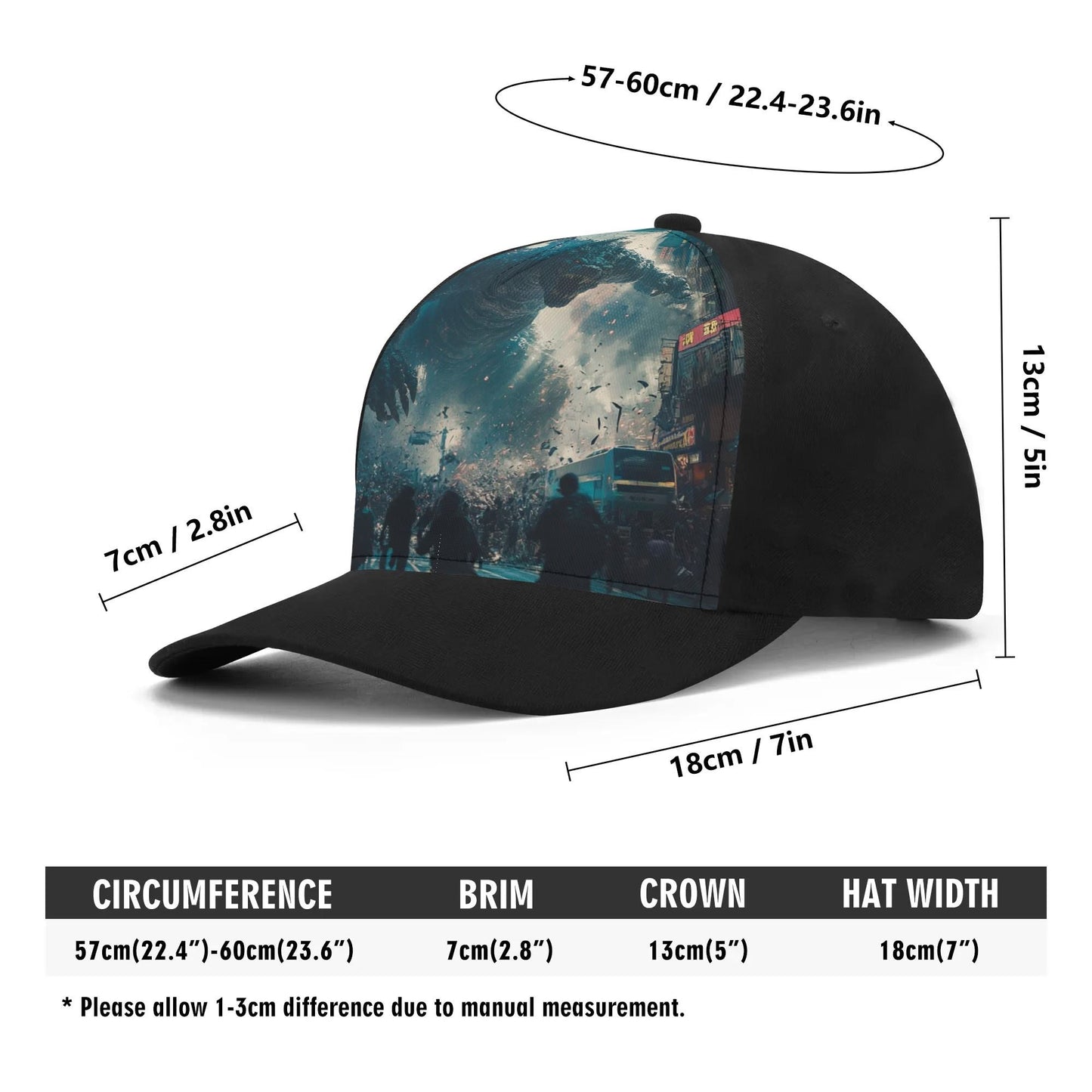 Halloween Customized Baseball Cap Godzilla Attacking - Weave West
