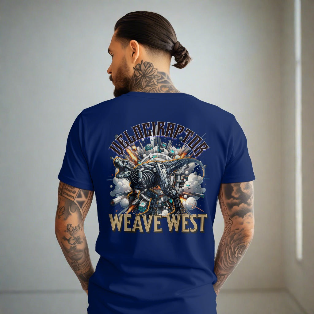 Wrinkle Free Polyester Slim Fit Tee (Velociraptor) - Weave West