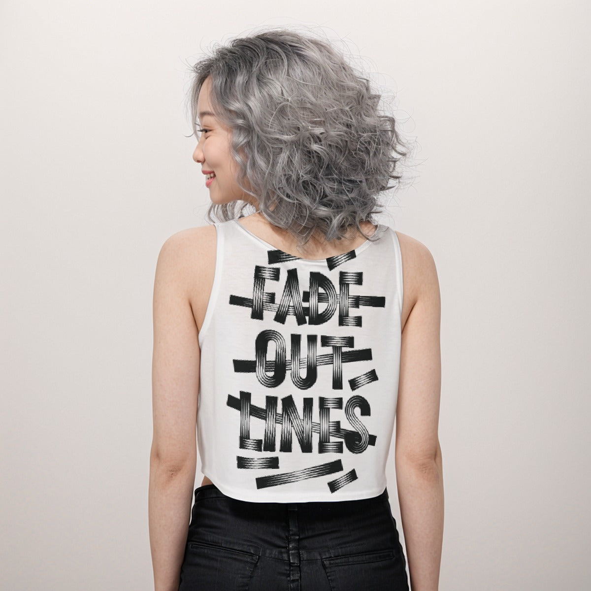 Crop Tank Top Fade Out Lines - Weave West