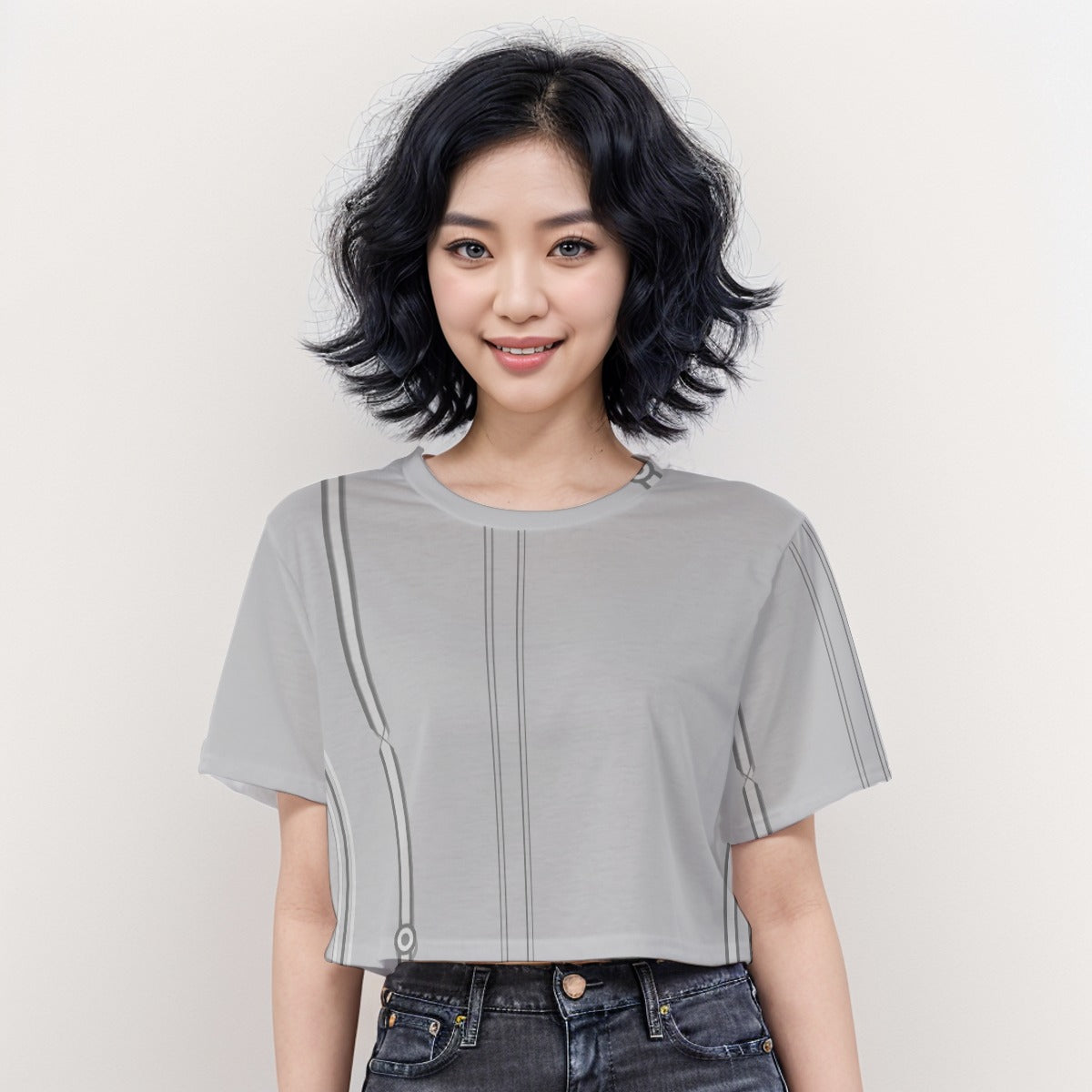 Casual Crop T-Shirt Platinum Veil - Weave West
