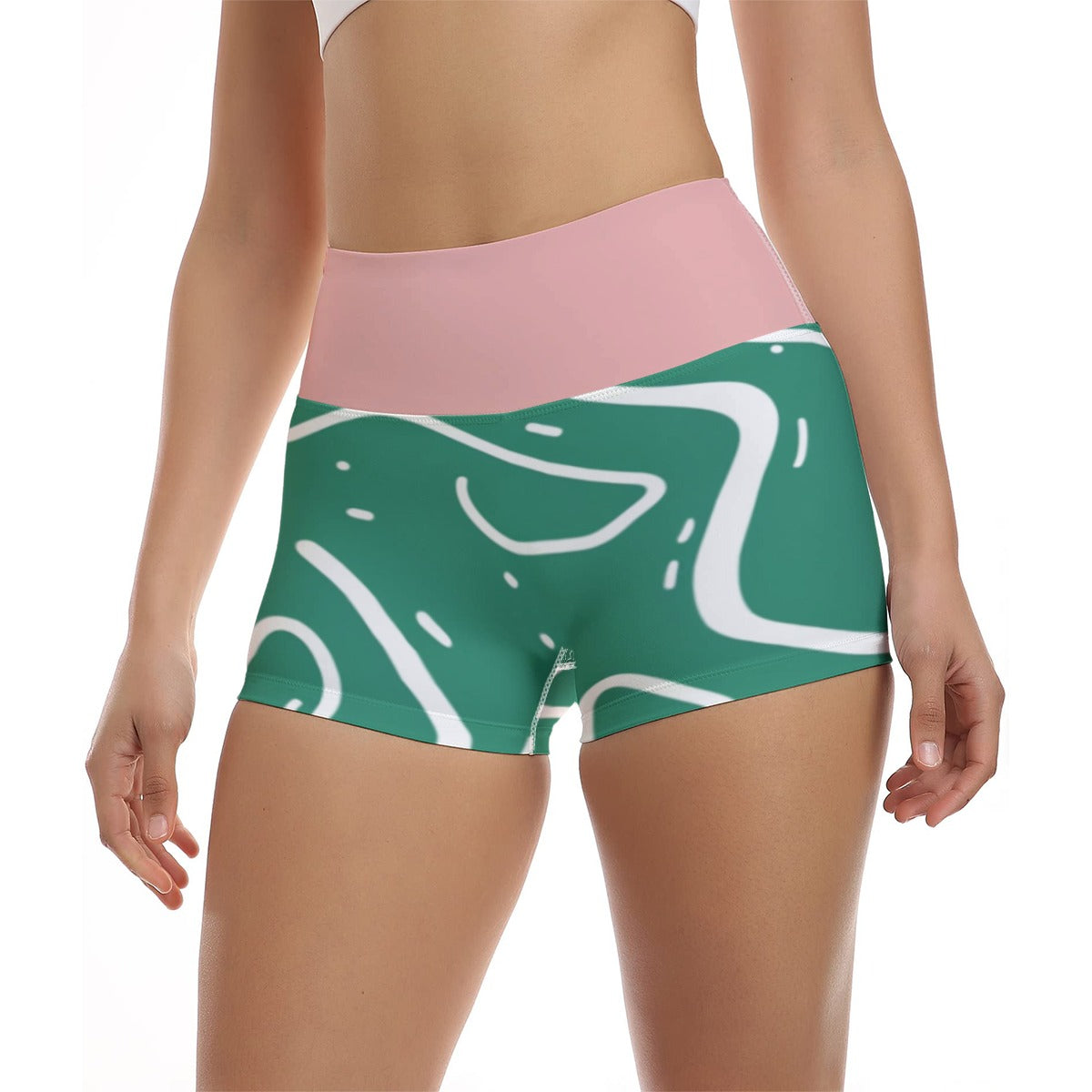 Stretchy High Waisted Short Shorts Frosty Elf - Weave West