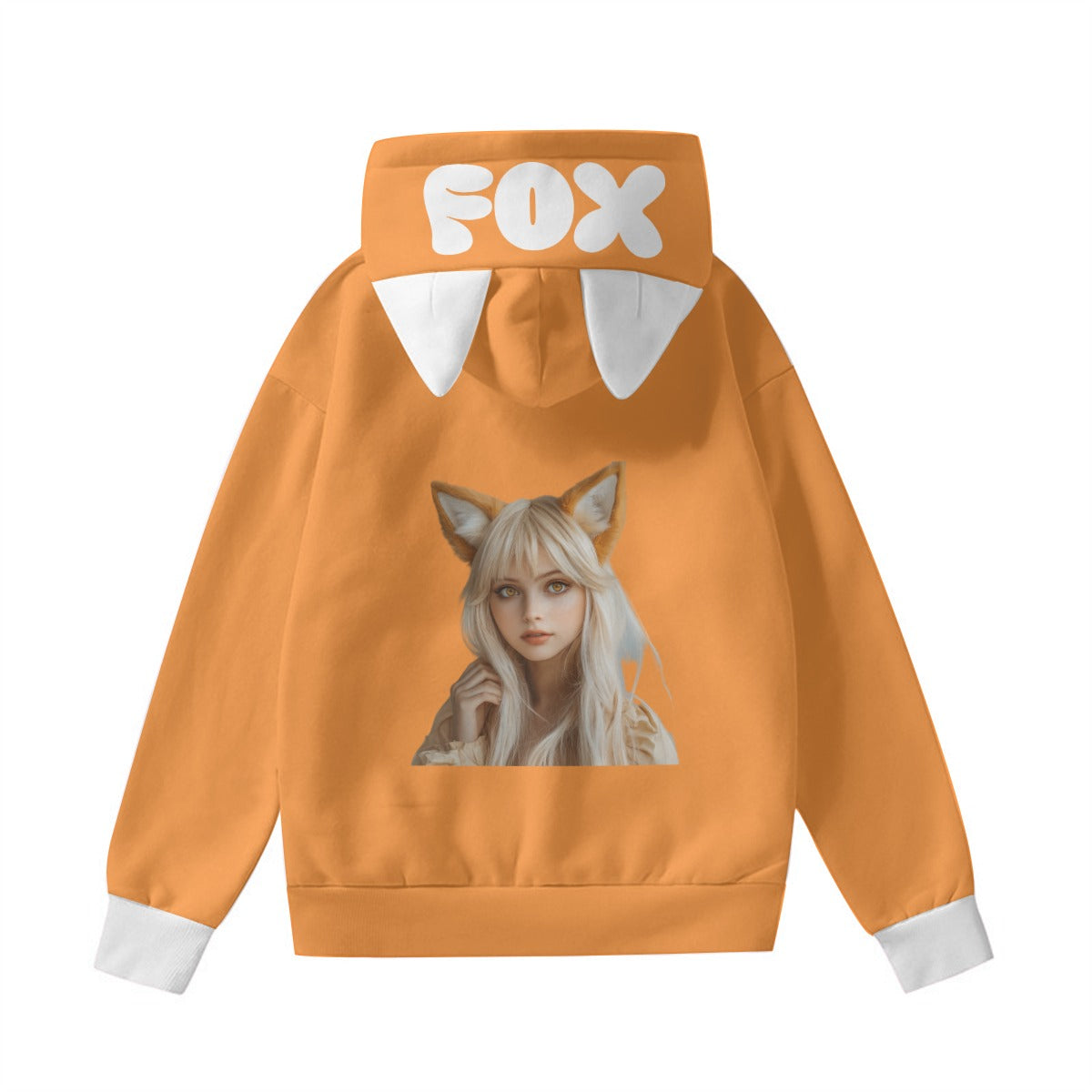Halloween Customized Eared Cozy Hoodie Fox - Weave West
