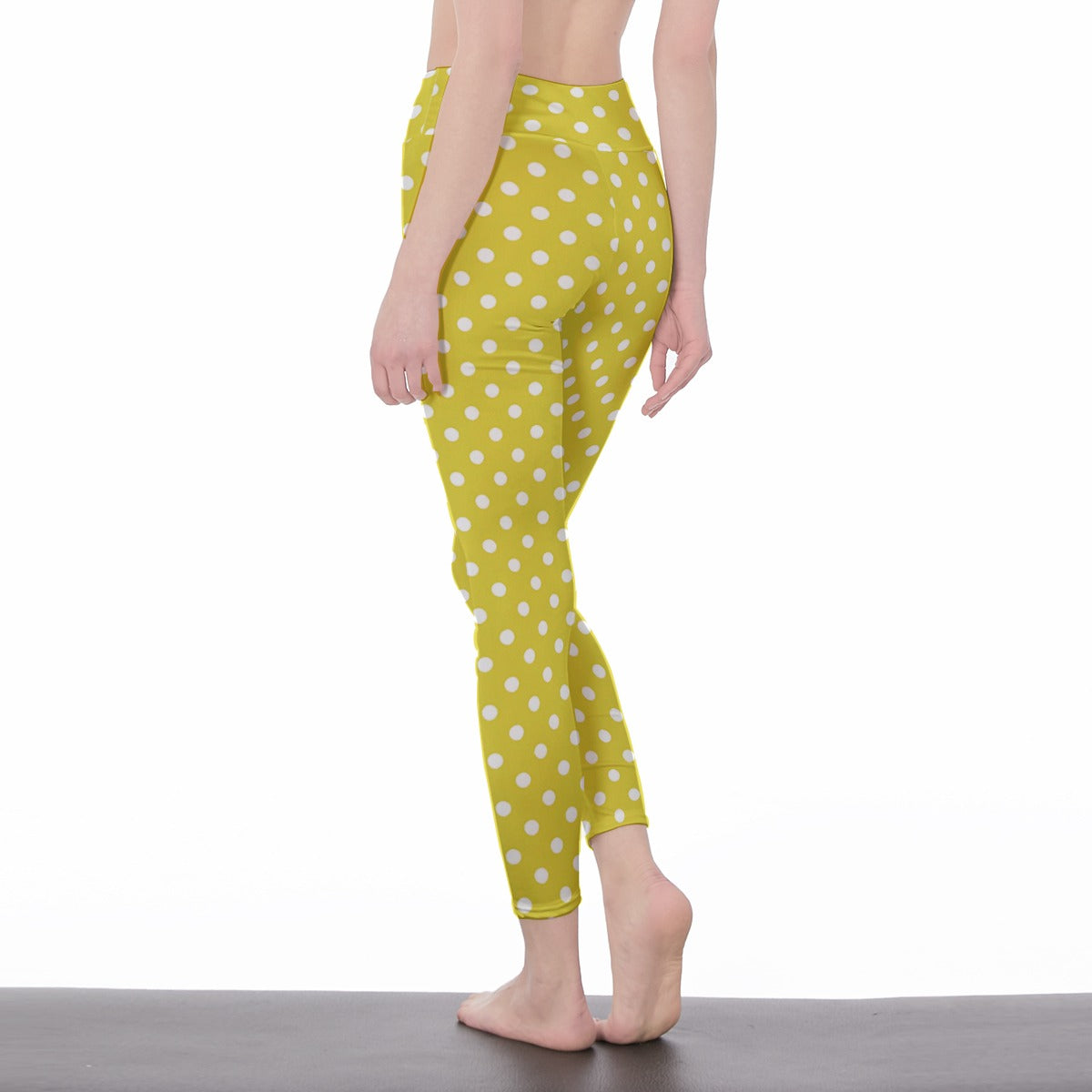High Waist Full-Length Leggings Full Dots - Weave West