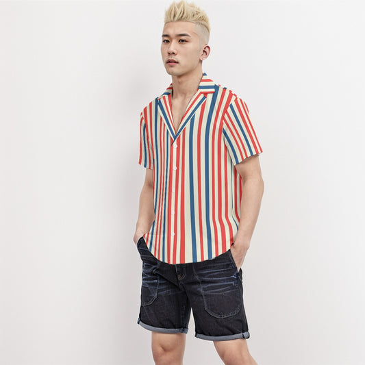 Body Fit Short Sleeve Shirt Stripe 4 - Weave West