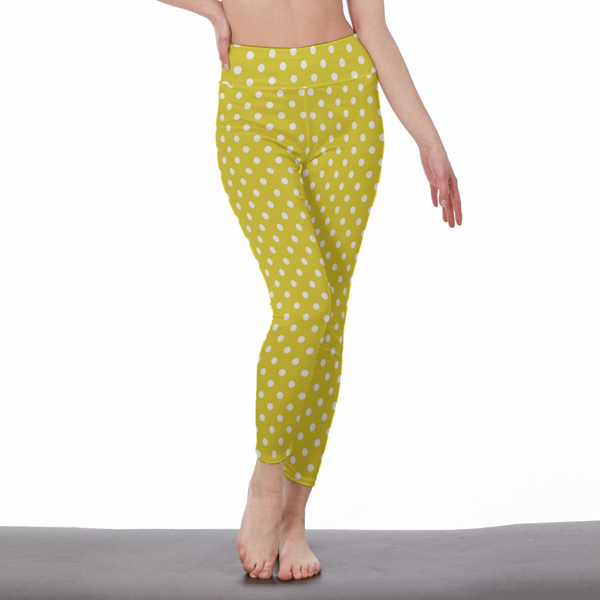 High Waist Full-Length Leggings Full Dots - Weave West