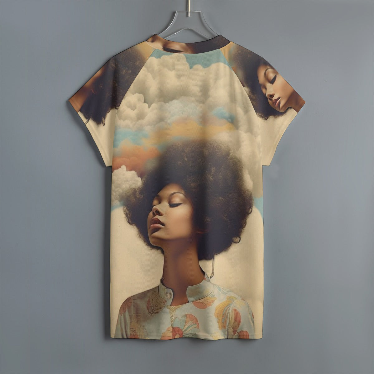All-Over Print Men's Jersey With Short Raglan Sleeve (woman2) - Weave West