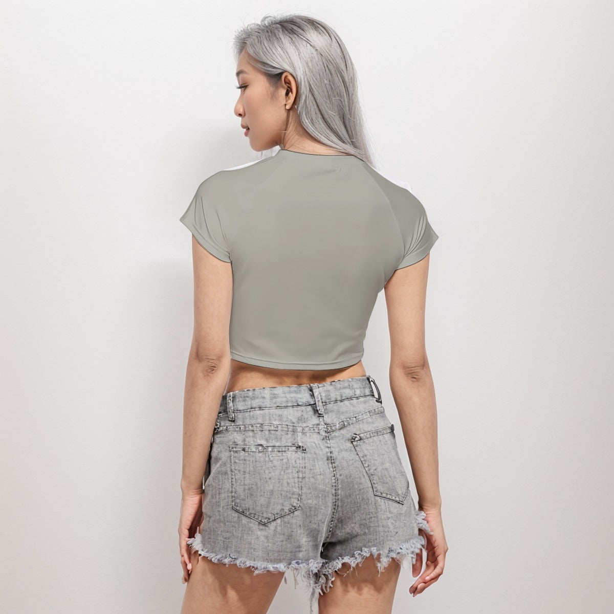 Raglan Crop T-Shirt Warm Ash - Weave West
