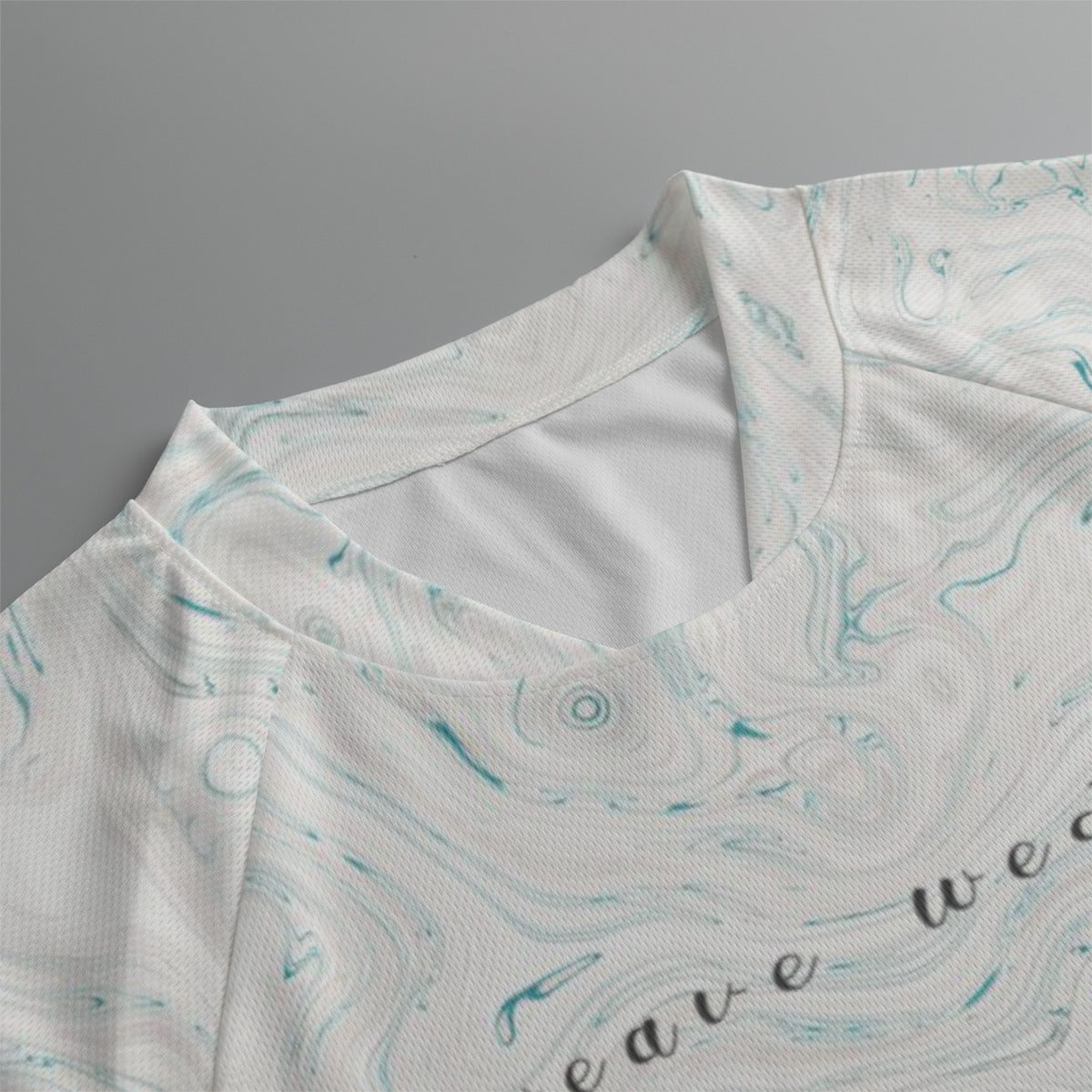 All-Over Print Men's Jersey With Short Raglan Sleeve (Oil Sheen) - Weave West
