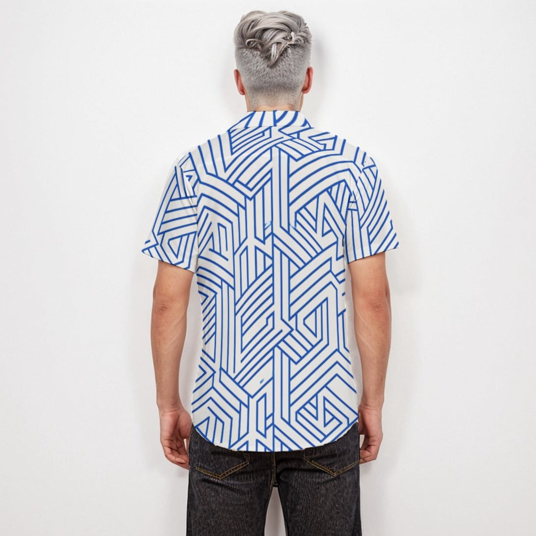 Body Fit Short Sleeve Shirt Stripe 5 - Weave West