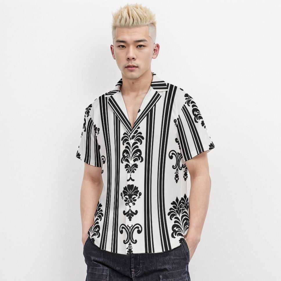 Body Fit Short Sleeve Shirt Stripe 3 - Weave West