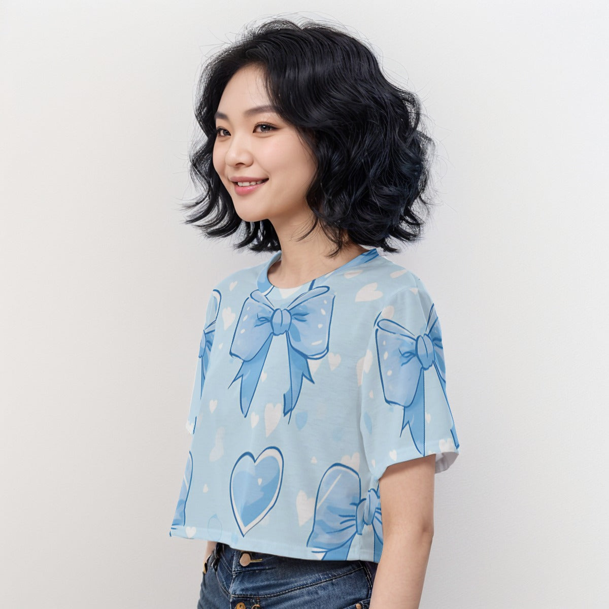 Casual Crop T-Shirt Bow 2 - Weave West