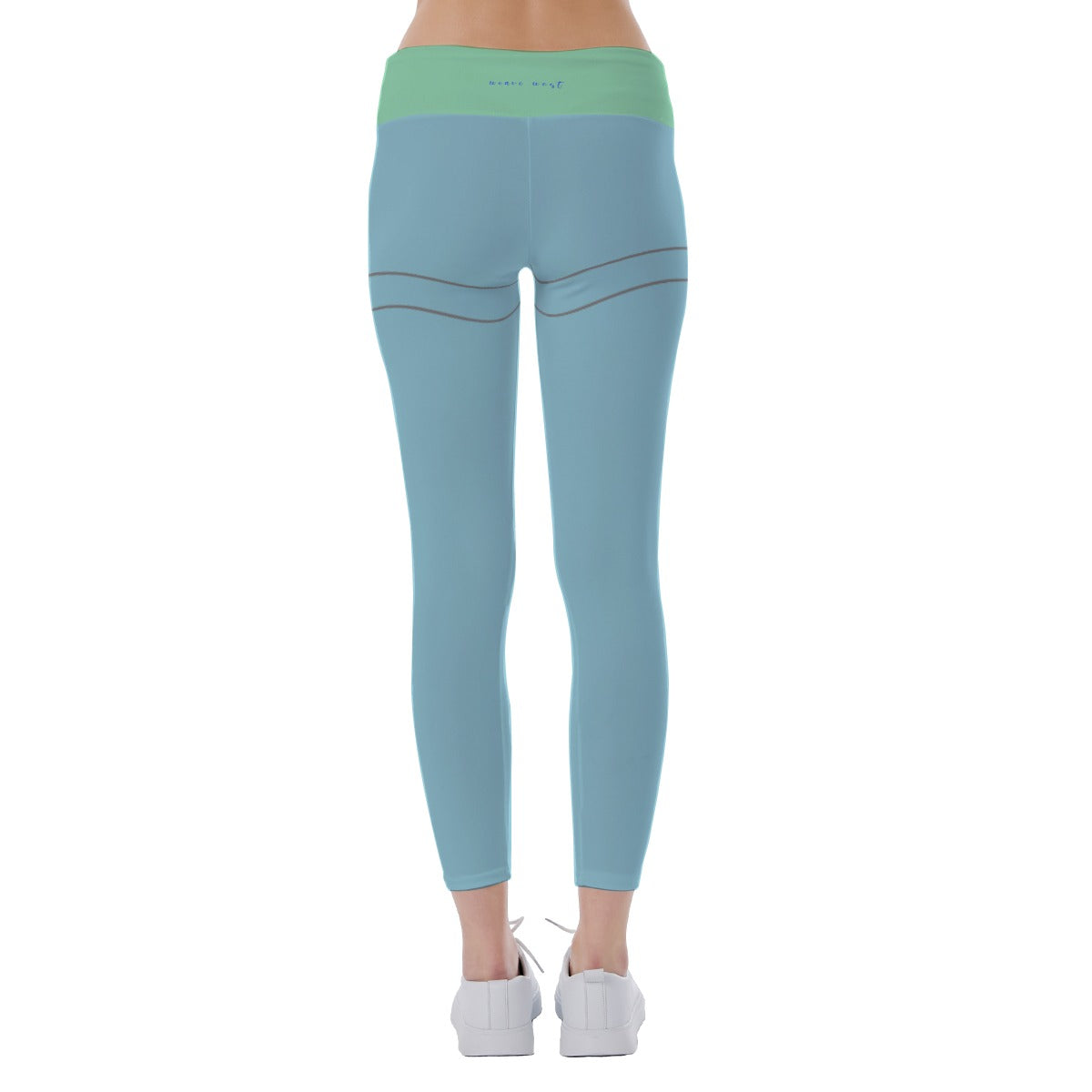 High Waist Ankle Leggings Seagull - Weave West