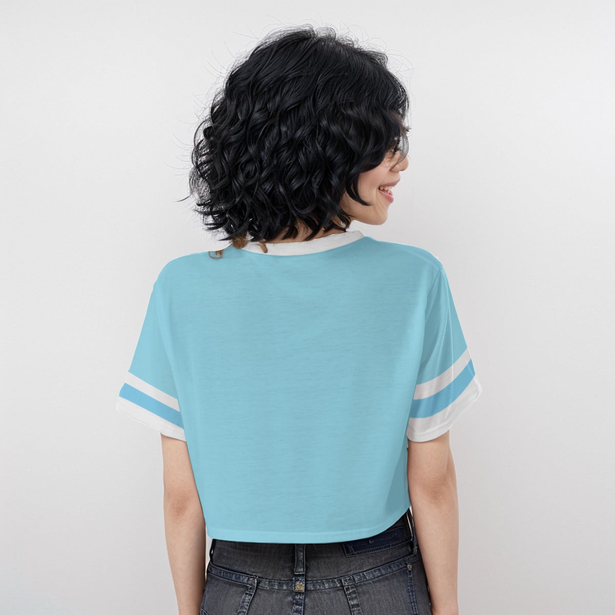 Casual Crop T-Shirt Ethereal Blue - Weave West