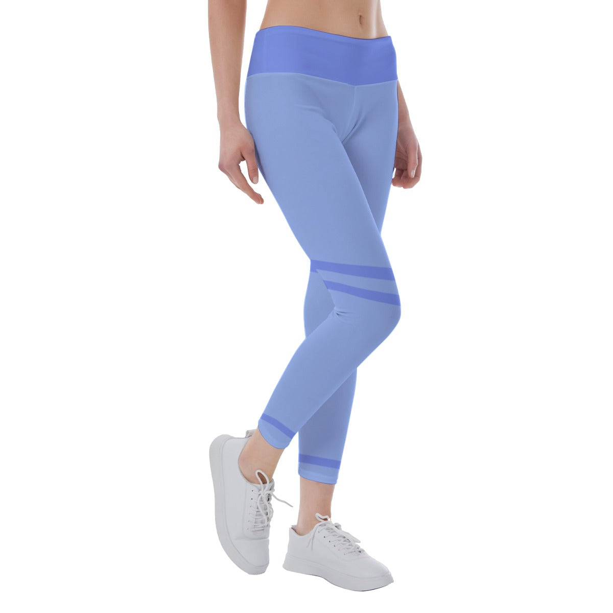High Waist Ankle Leggings Blue Bliss - Weave West