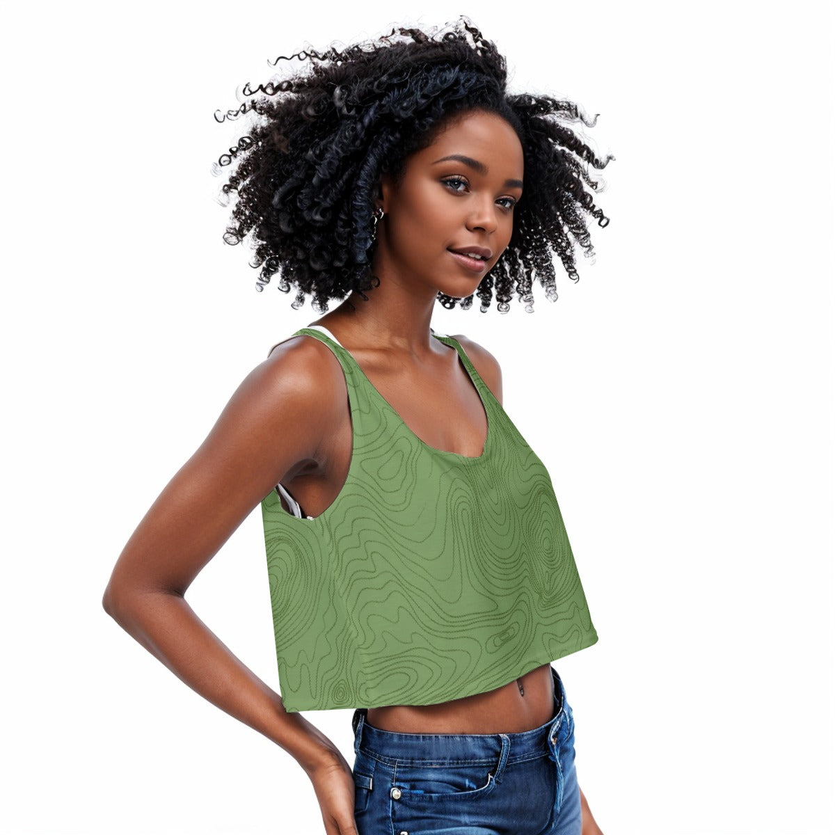 Crop Tank Top Mossy Meadow - Weave West