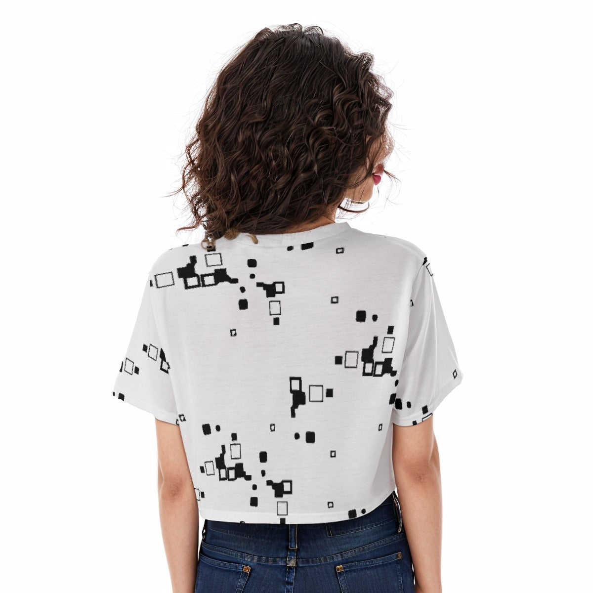 Casual Crop T-Shirt Glitch - Weave West