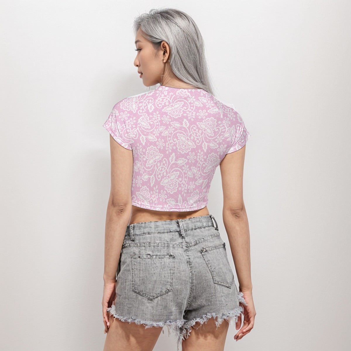 Raglan Crop T-Shirt Flower 9 - Weave West