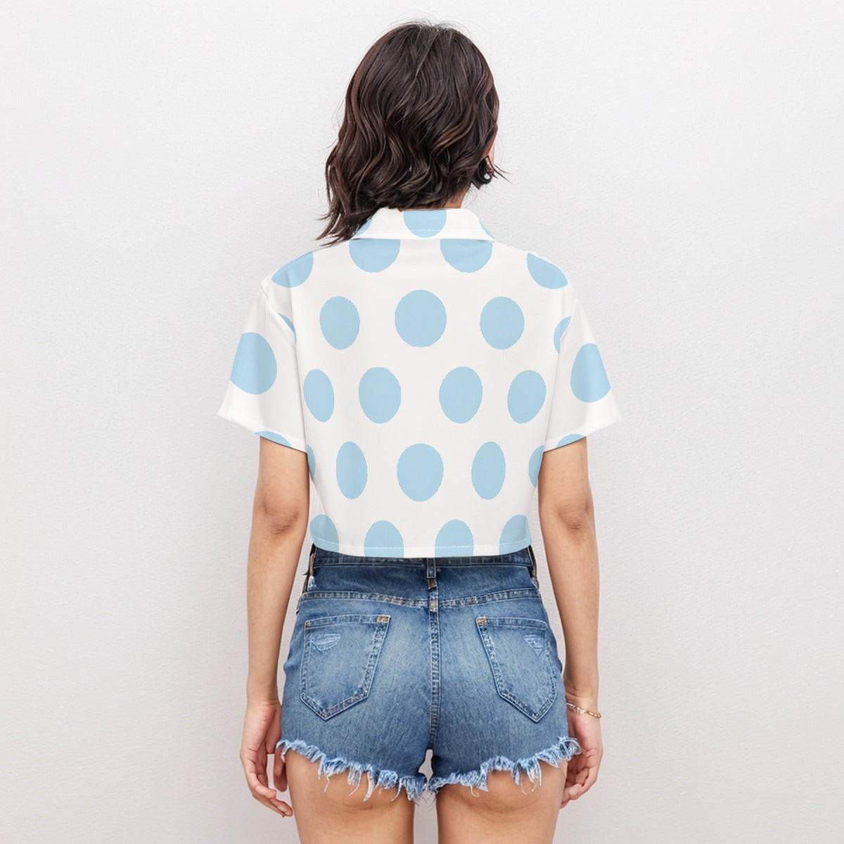 Short Sleeve Crop Shirt Dots 3 - Weave West
