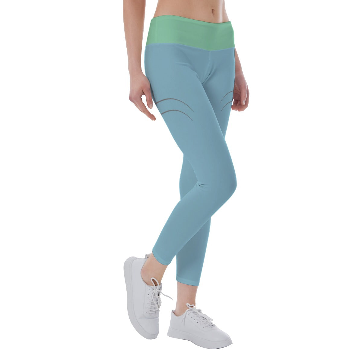 High Waist Ankle Leggings Seagull - Weave West