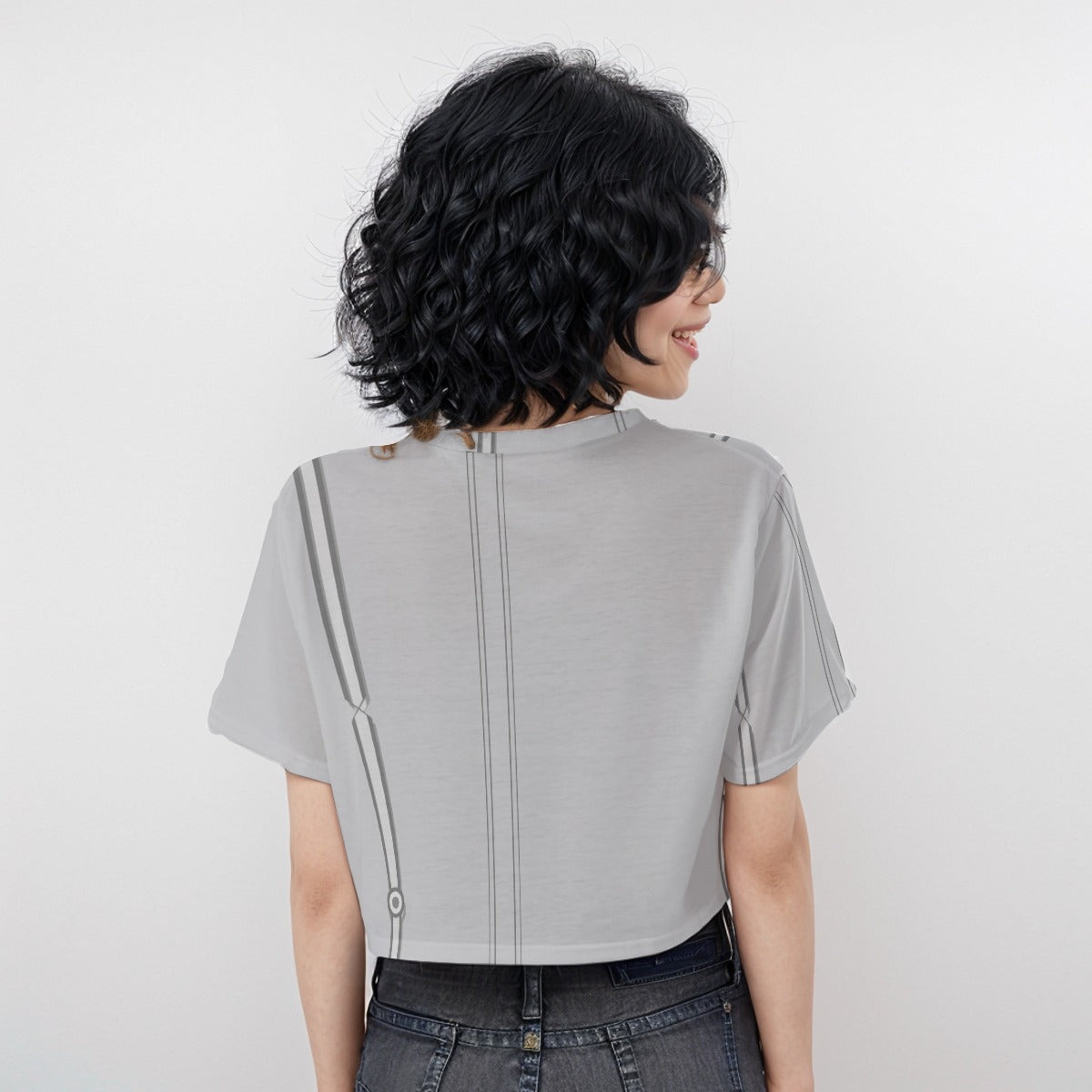Casual Crop T-Shirt Platinum Veil - Weave West