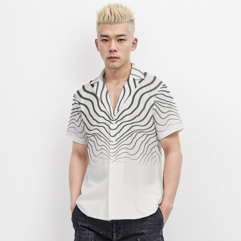 Body Fit Short Sleeve Shirt Stripe 2 - Weave West