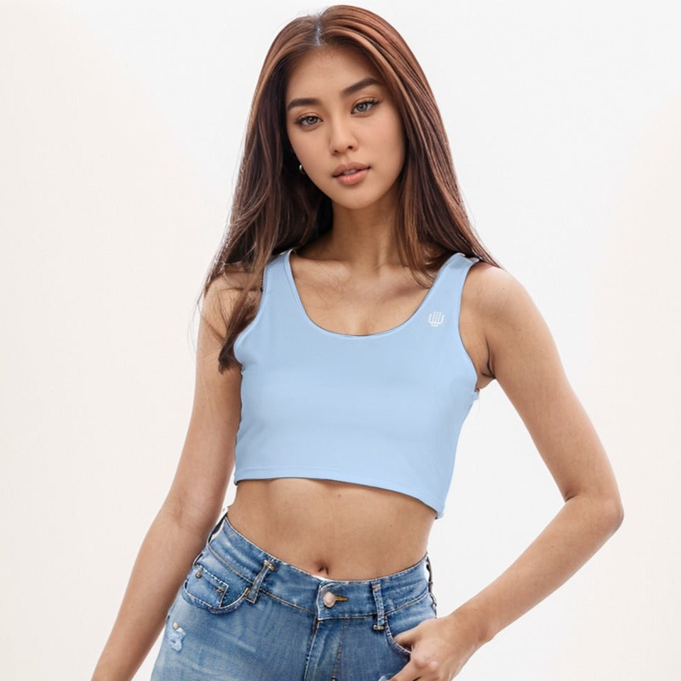 Sport Crop Tank Top Baby Blue - Weave West