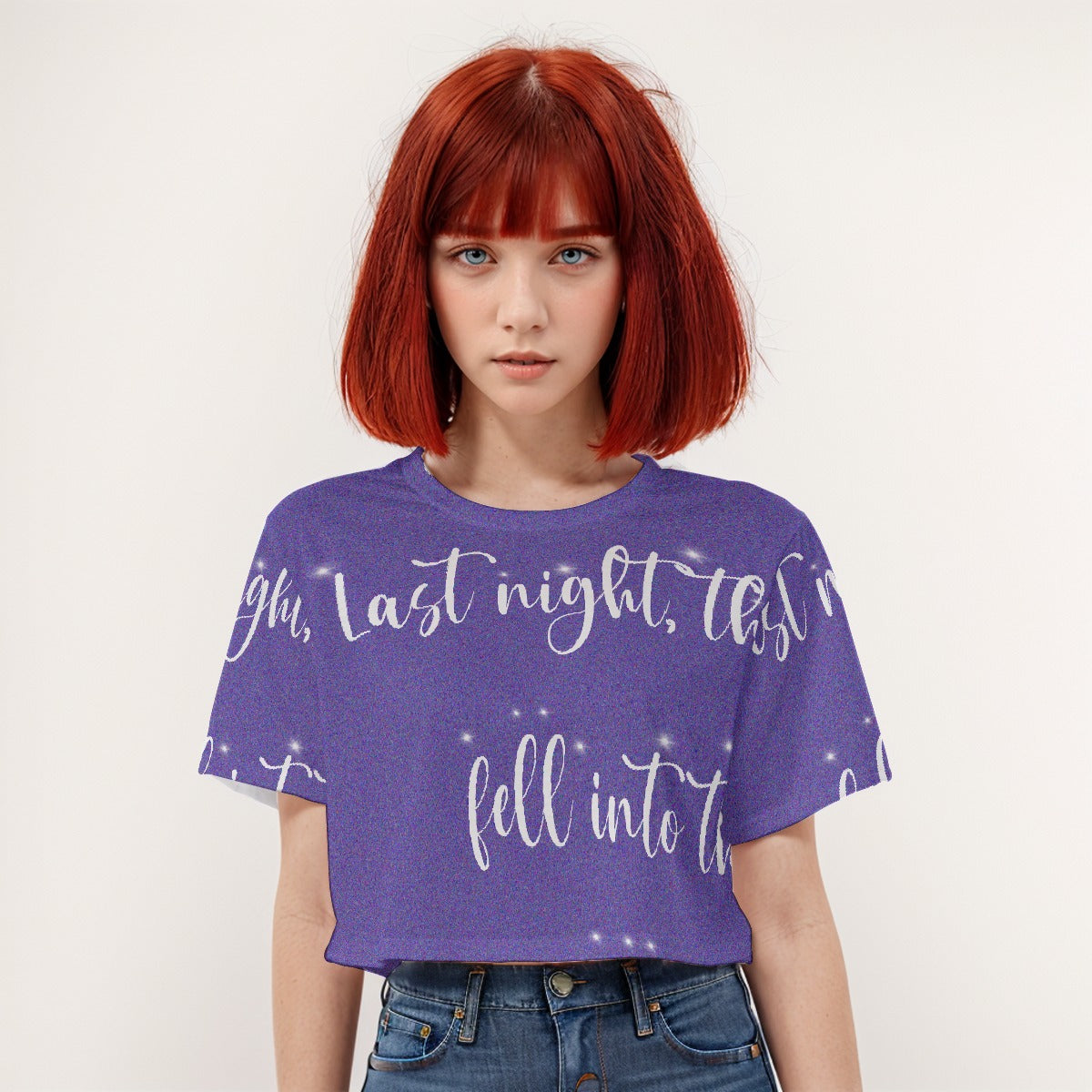 Casual Crop T-Shirt Last Night - Weave West