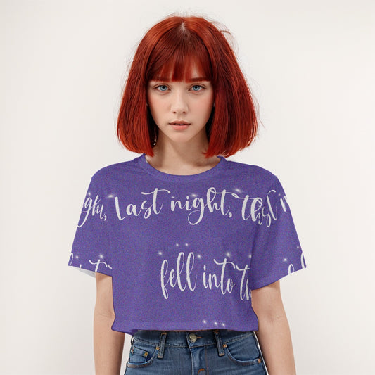 Casual Crop T-Shirt Last Night - Weave West