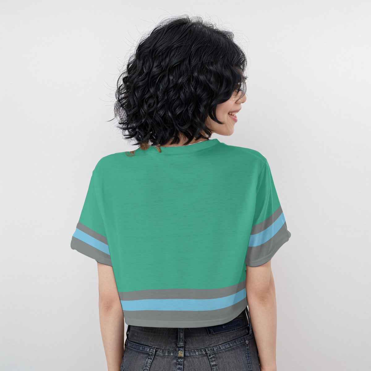 Casual Crop T-Shirt Oceanic Teal - Weave West