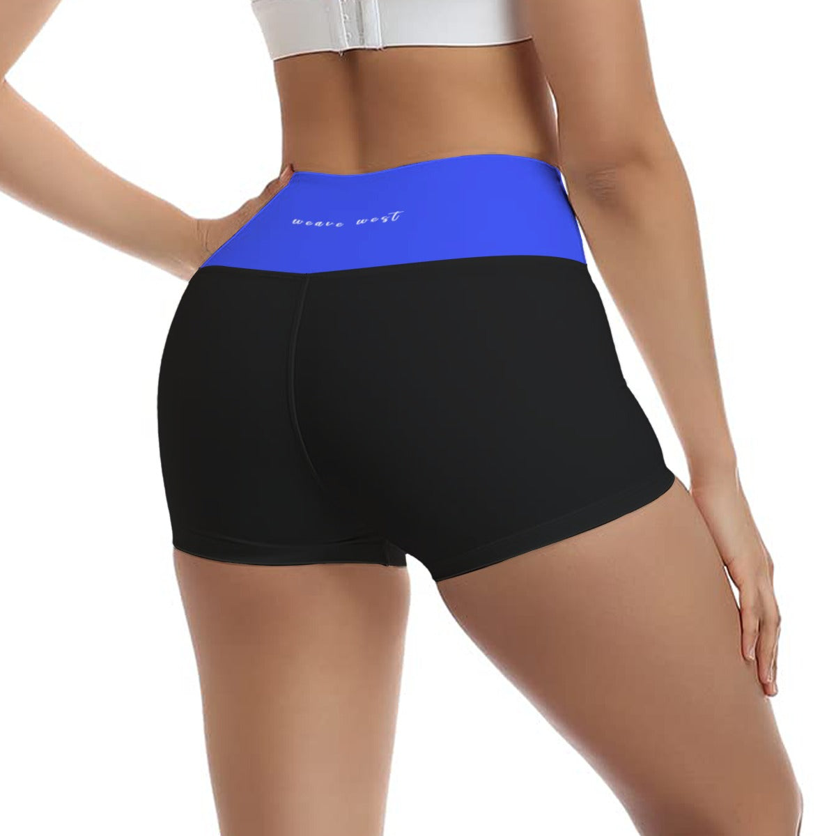 Stretchy High Waisted Short Shorts Indigo Twilight - Weave West