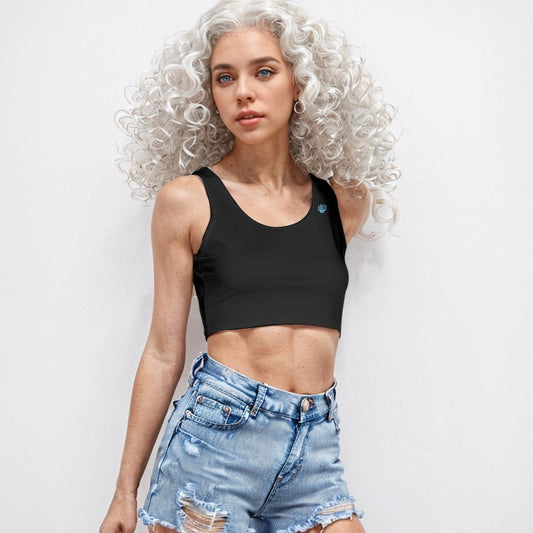 Sport Crop Tank Top Carbon - Weave West