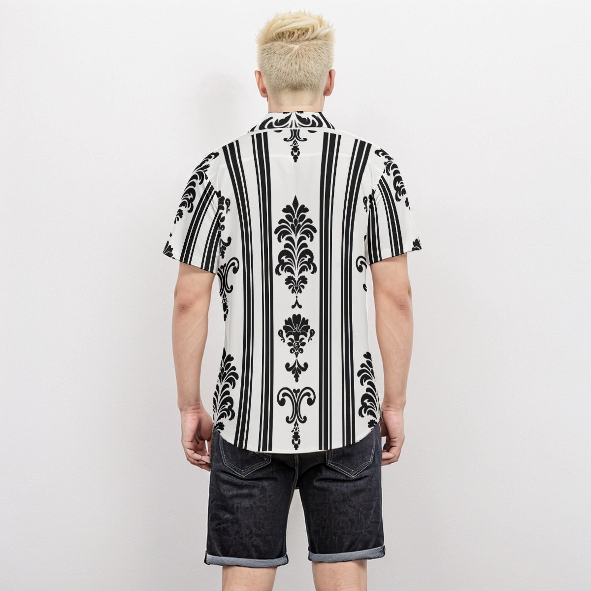 Body Fit Short Sleeve Shirt Stripe 3 - Weave West