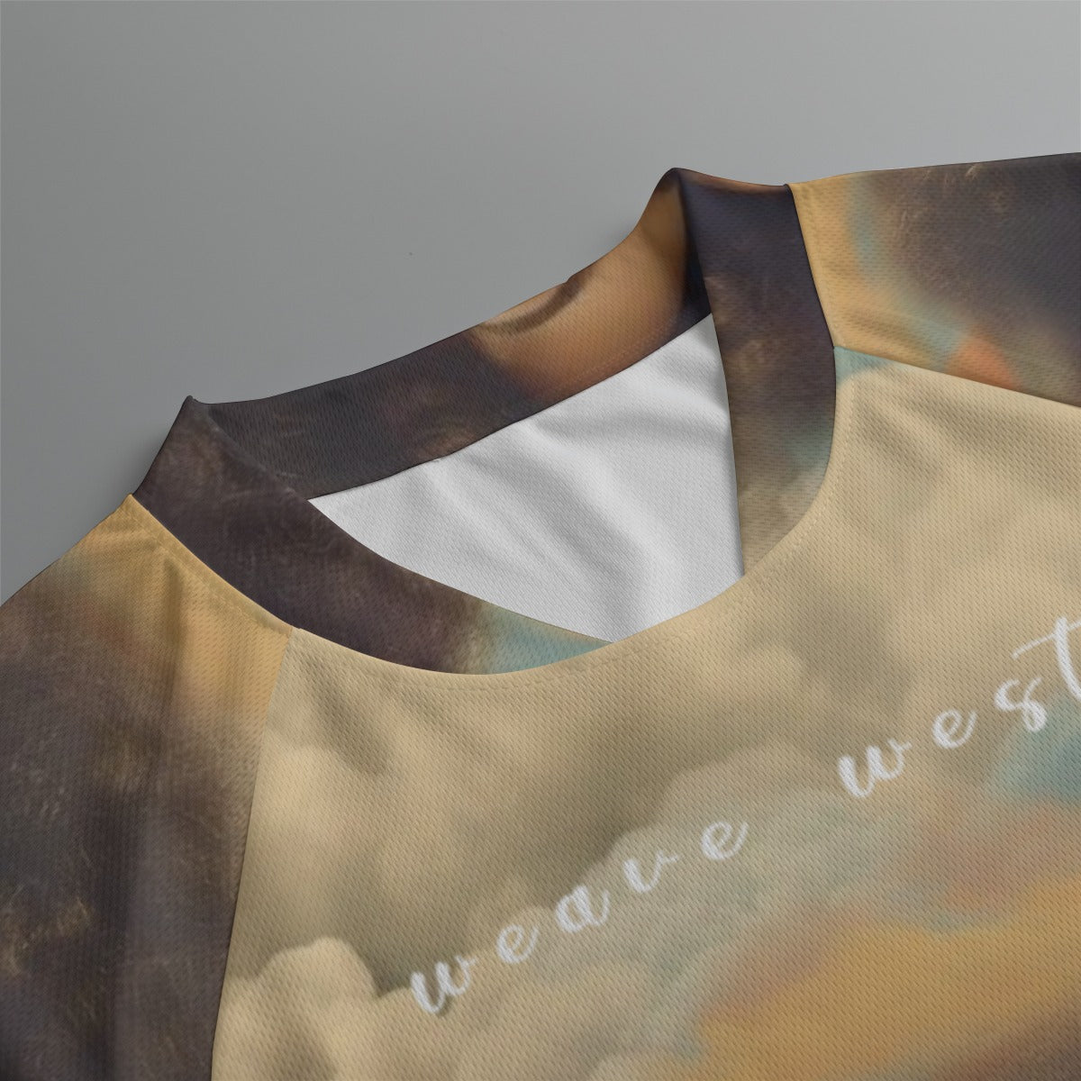 All-Over Print Men's Jersey With Short Raglan Sleeve (woman2) - Weave West