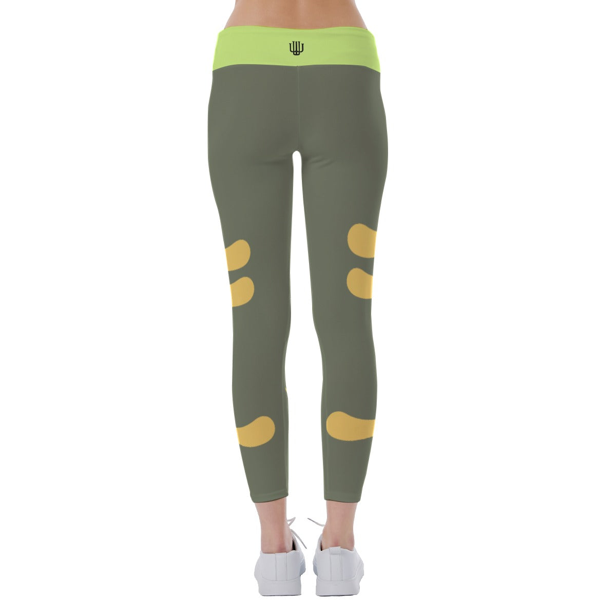 High Waist Ankle Leggings Olive Mantis - Weave West